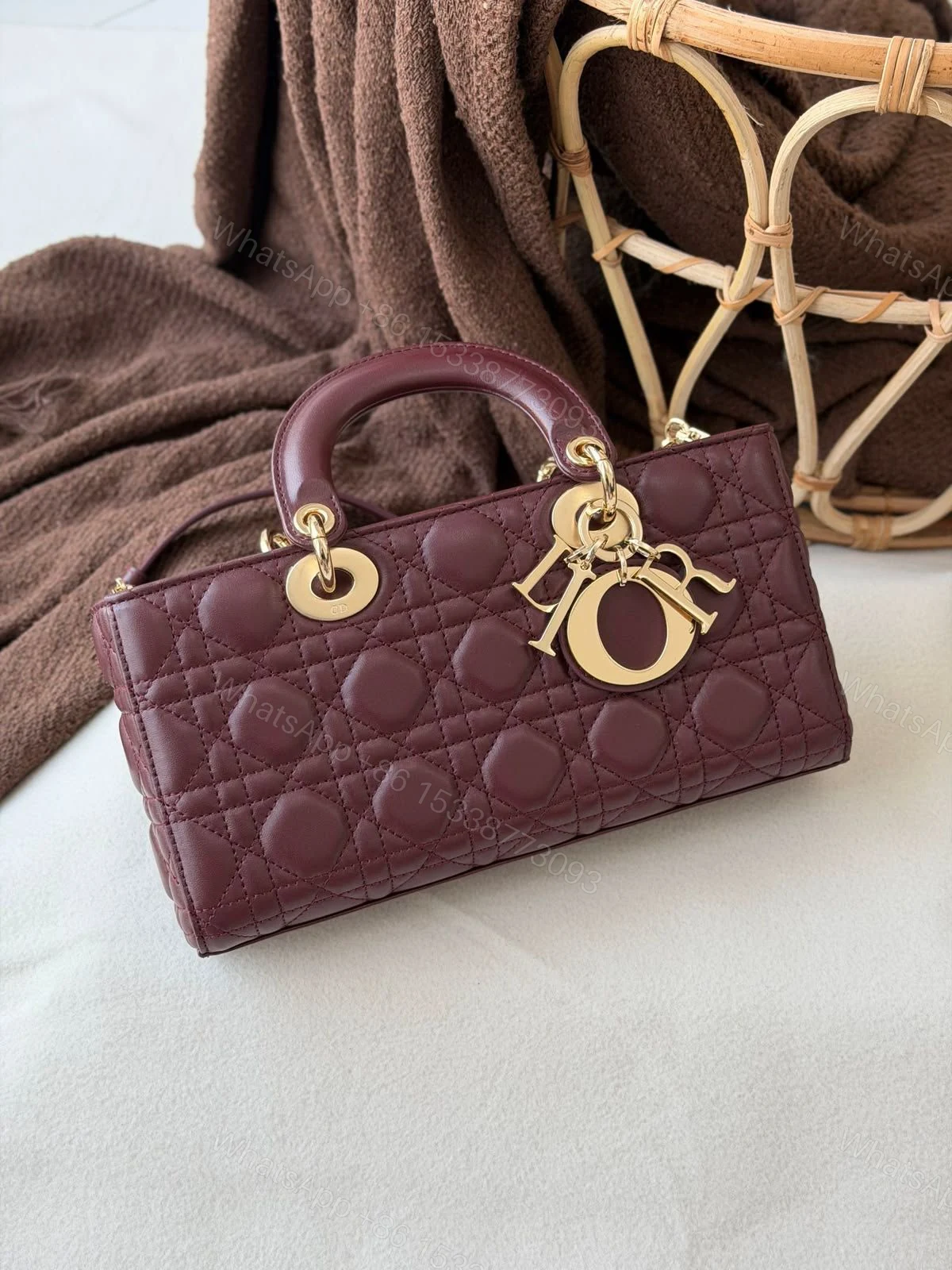 View 8 of Christian Dior Medium Lady D-Joy Bag In Lambskin First Copy | AAA+ Replica Designer Bag