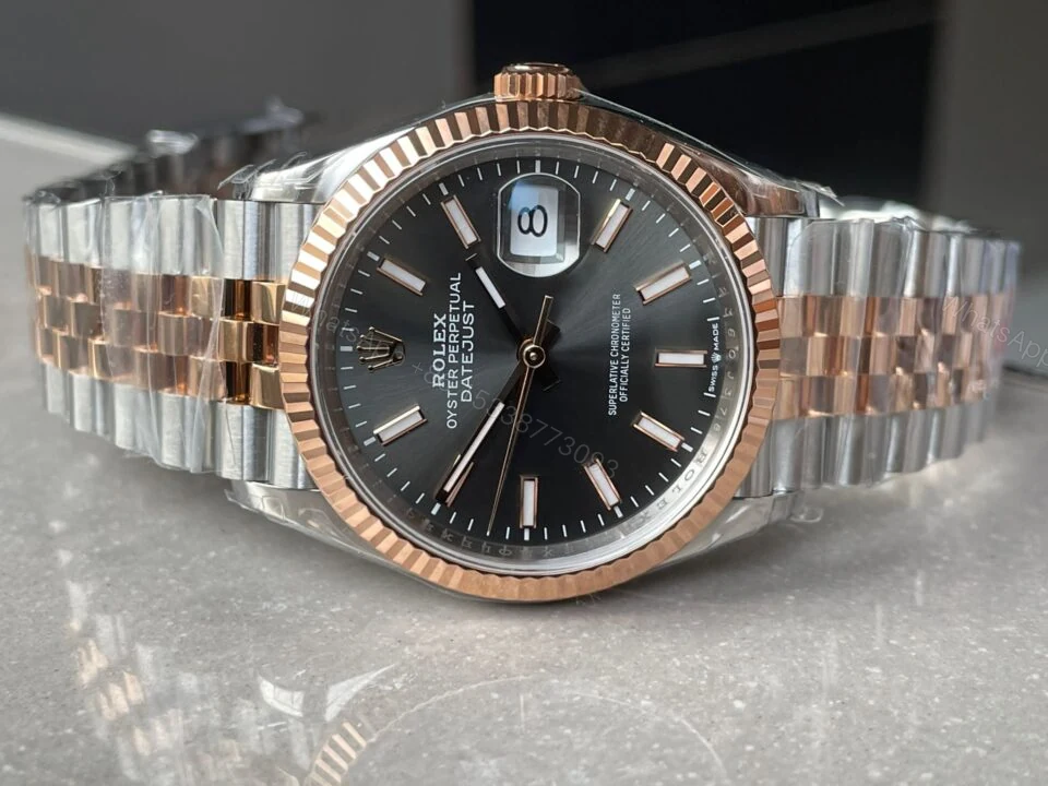 View 4 of VSF Factory 1:1 Rolex DateJust 36 SS 116231 Best Edition 904L Steel Gray Stick Dial VS3235