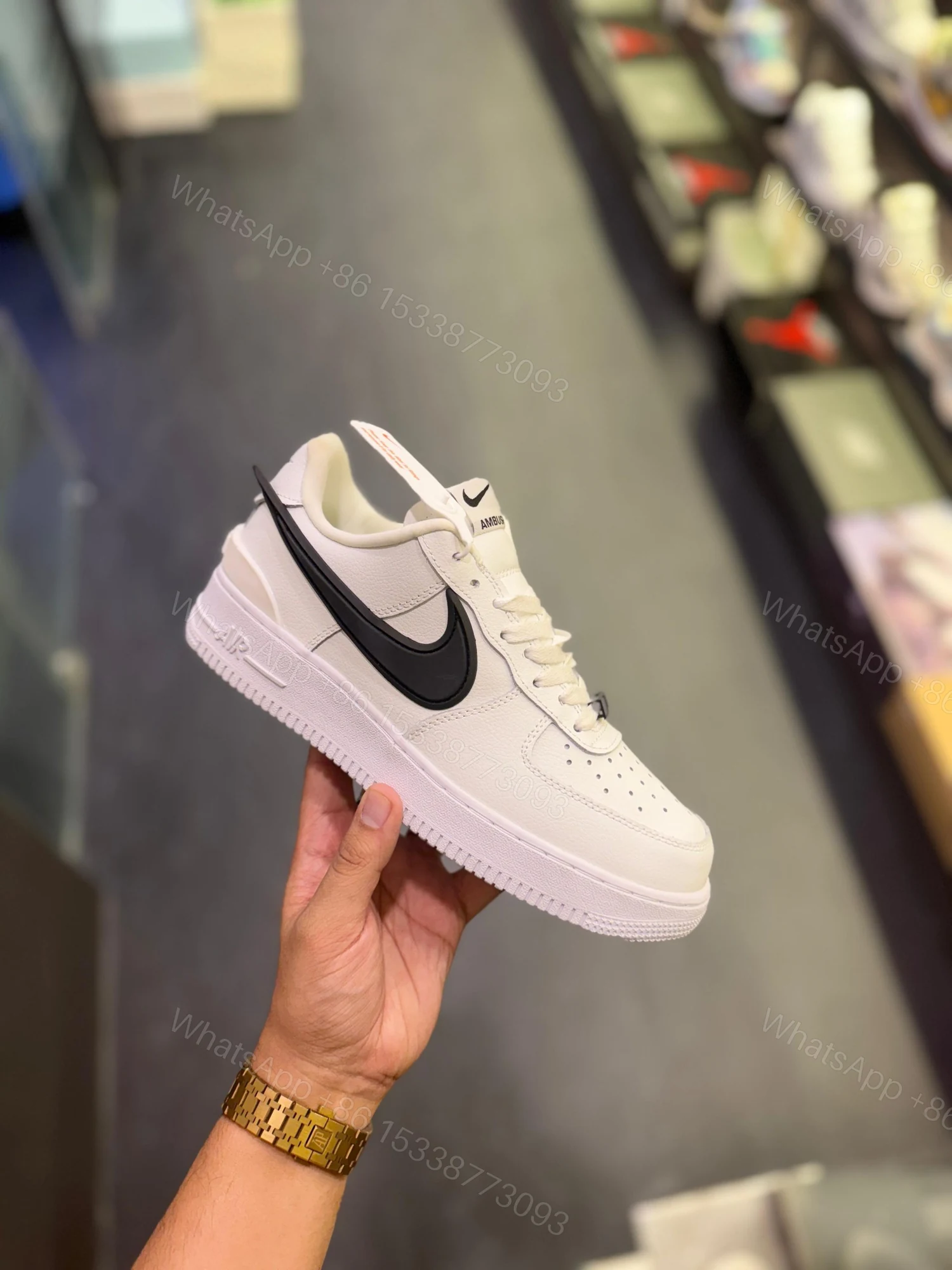 View 6 of FIRST COPY NIKE AIRFORCE AMBUSH WHITE BLACK