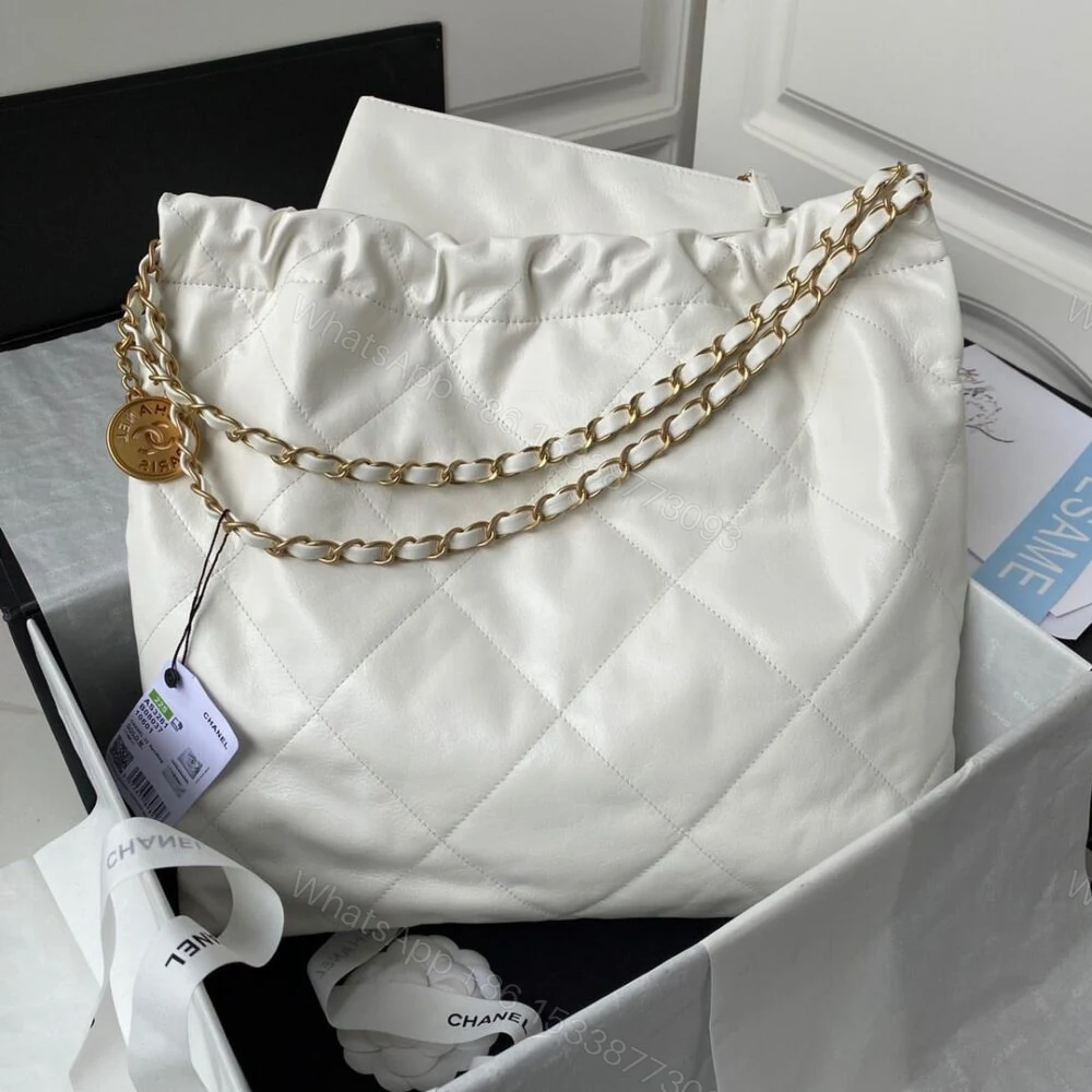 View 2 of Chanel 22 Handbag White 42Cm AS3261