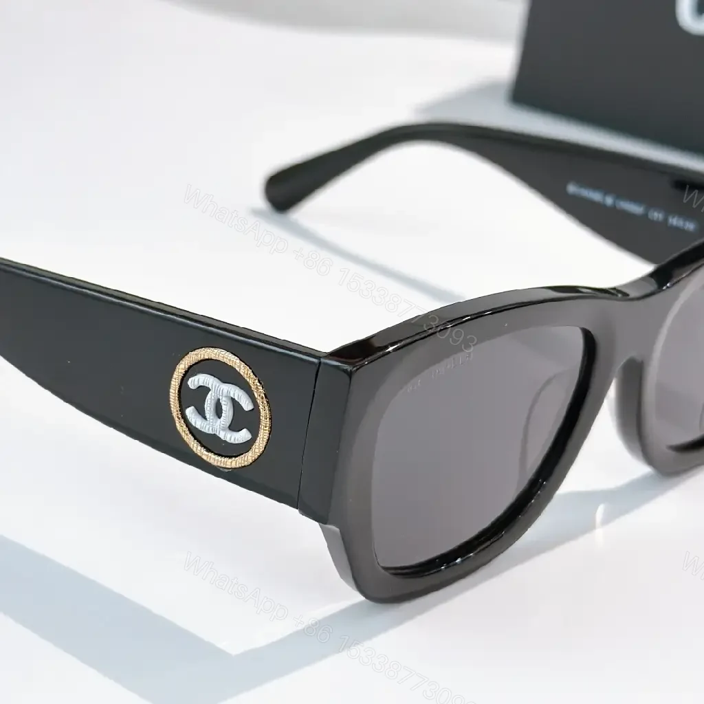 View 4 of Tortoise-Texture Sunglasses with Logo Hardware, Acetate Style
