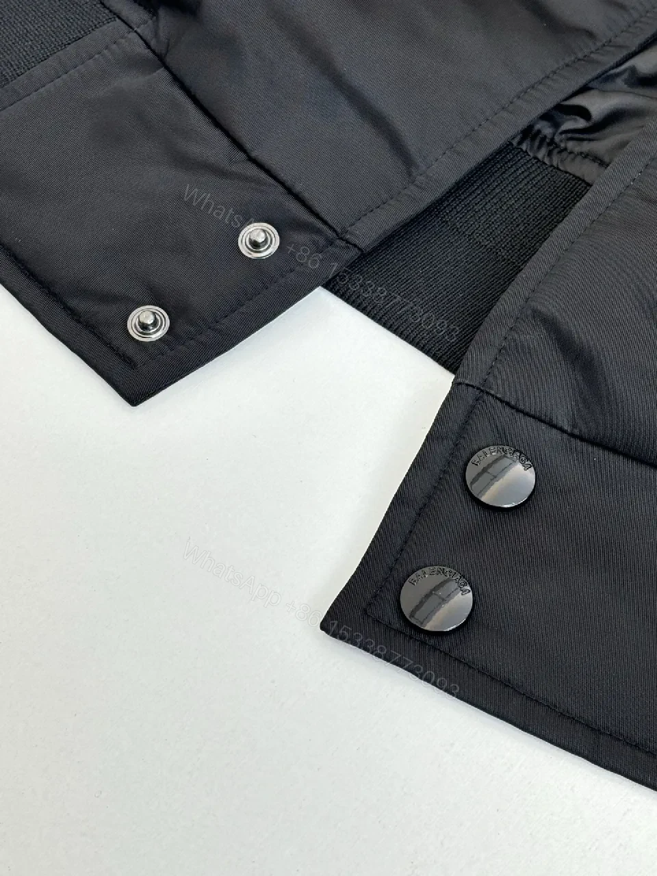 View 4 of Bold Black Logo Varsity Jacket | Luxe Streetwear Outerwear