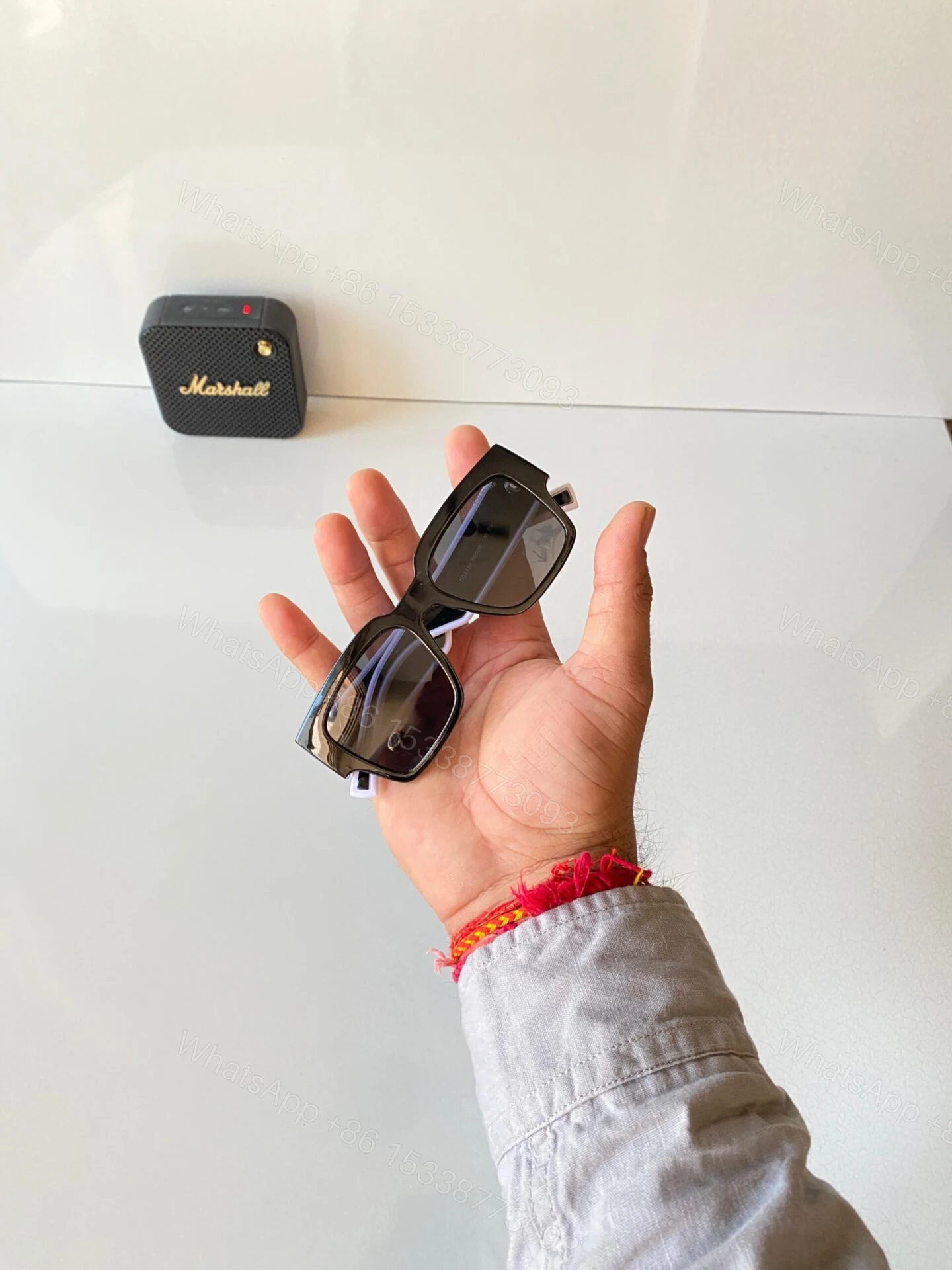 View 4 of D&G Sunglasses Black-Grey Frame