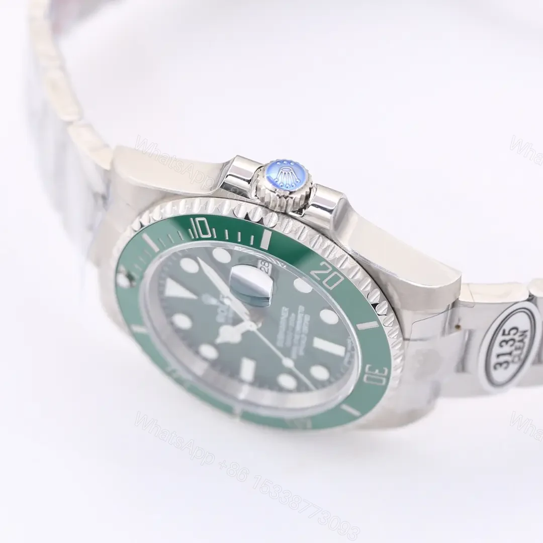 View 6 of MKS Factory Clean Factory ROLEX Submariner Green Ceramic Bezel Watch