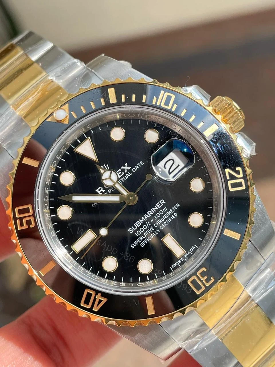 View 2 of VSF FACTORY 1:1 Rolex Submariner 116613 LN SS/YG Best Edition Black Ceramic 904L Steel VS3135