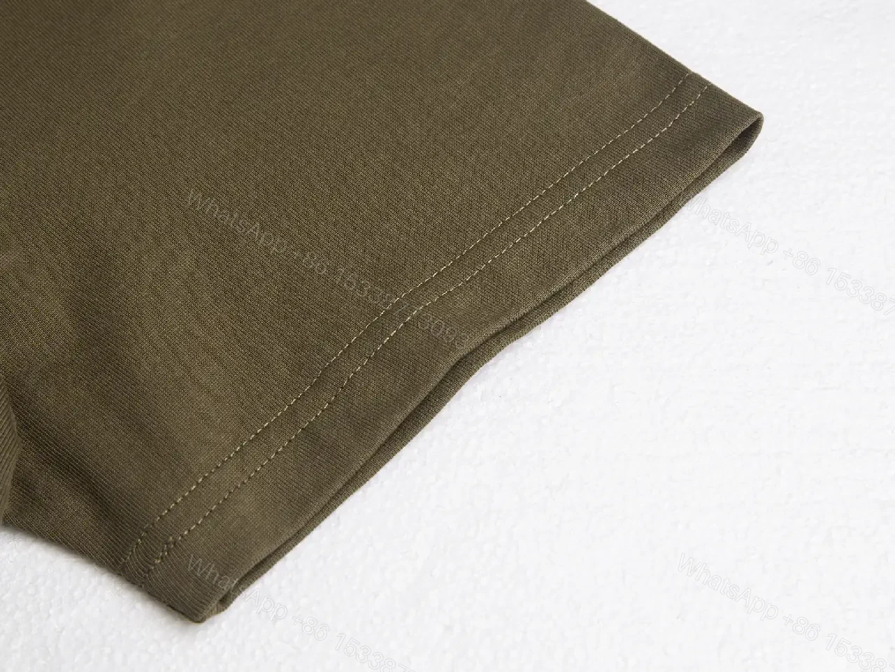 View 4 of Olive Monogram Tee: Elevated Everyday Luxury Top