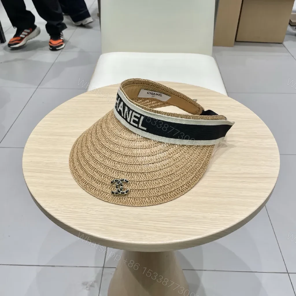 View 9 of Straw Visor + Straw Crown + Resort-Chic + Designer Band + Visor