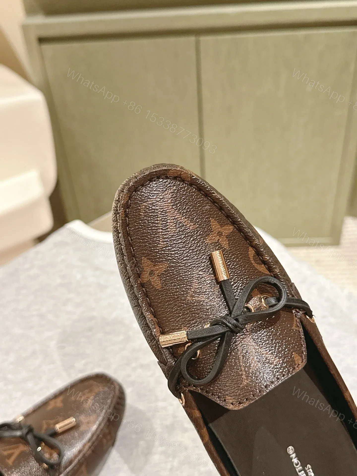 View 6 of LV Women Brown Leather Loafers
