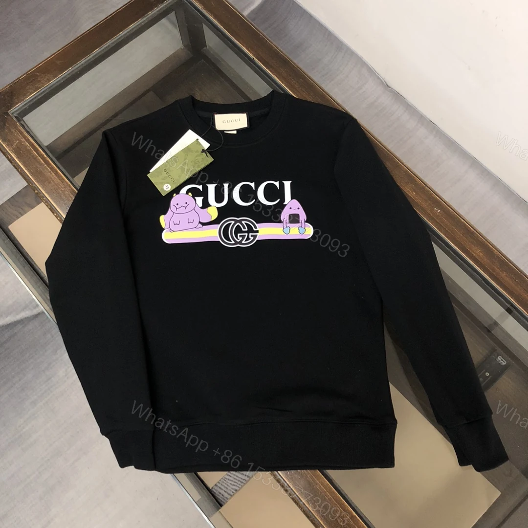 Gucci高仿男士卡通LOGO印花長袖T 俏皮角色設計日系感滿滿 — view 1