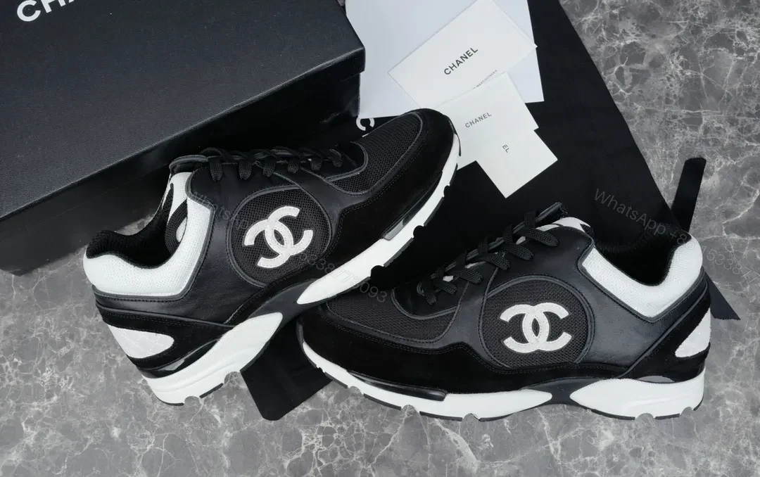 View 3 of Black & White Leather-Luxe Sneaker: Subtle Designer Comfort