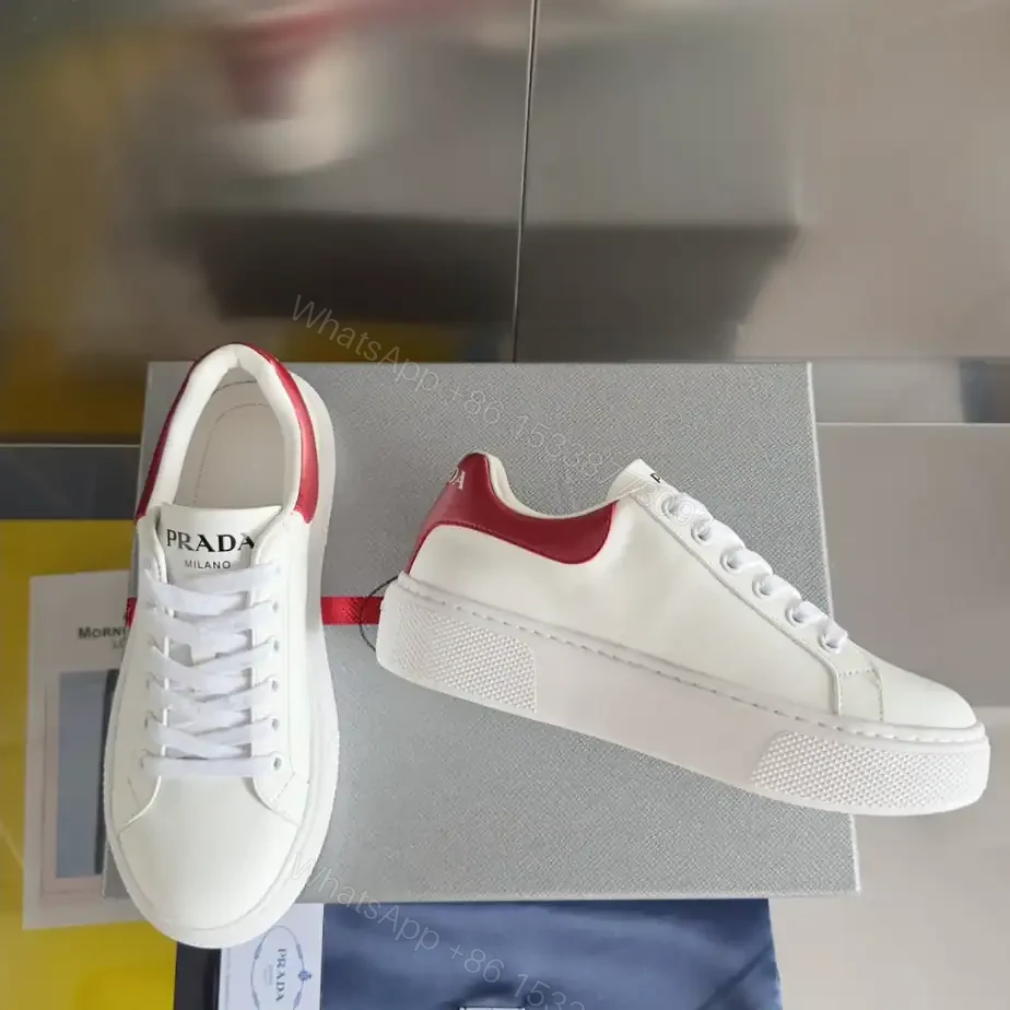 View 9 of PRADA MACRO RE-NYLON AND BRUSHED LEATHER SNEAKERS – PRD063