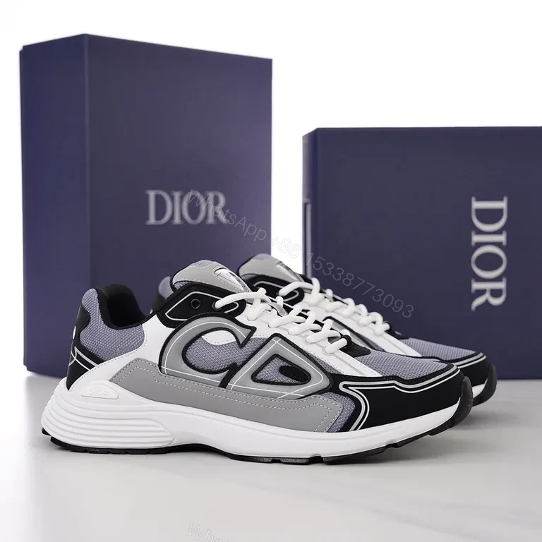 View 7 of Graphic-Accented Dior-Inspired Tech Runner, High-Top Comfort