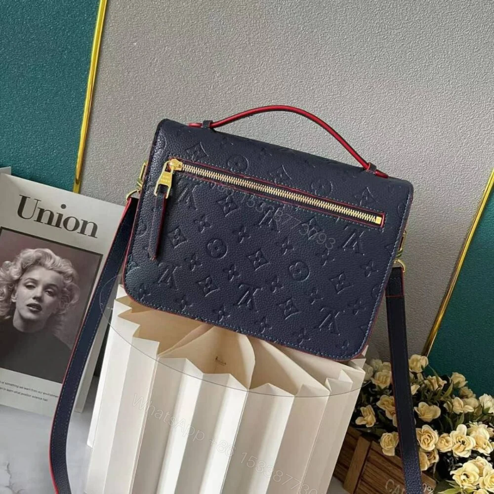 View 5 of Louis Vuitton Pochette Metis Dark Blue 25Cm M44071