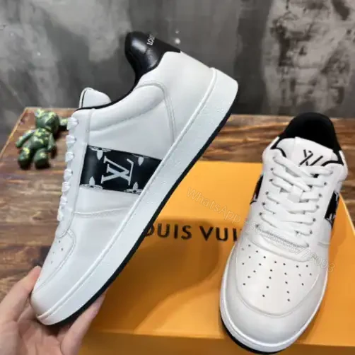 View 5 of LOUIS VUITTON RIVOLI LOW-TOP SNEAKERS IN WHITE AND BLACK – LSVT369