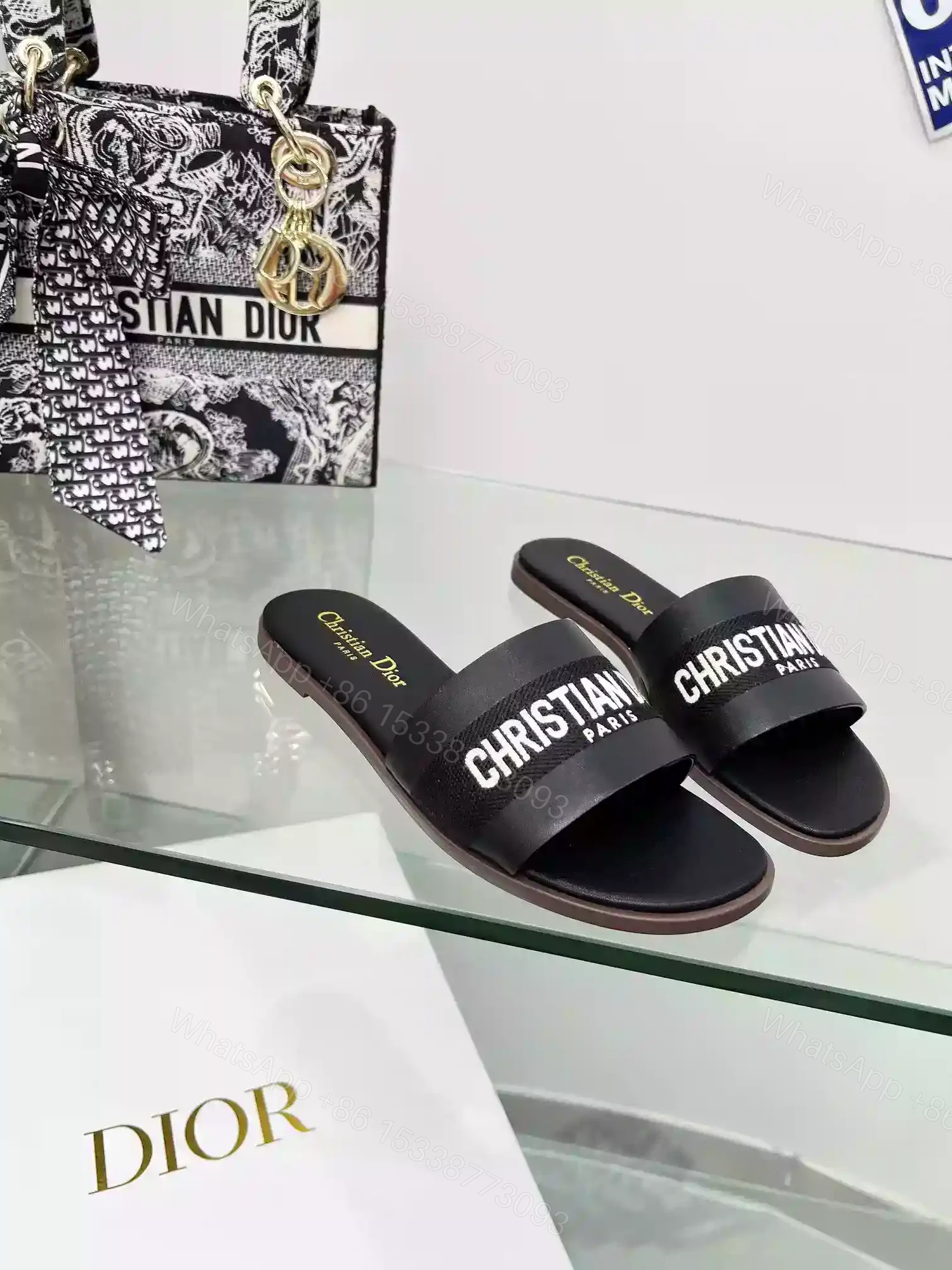 View 6 of Dior Dway Heeled Slide Black – SDD010