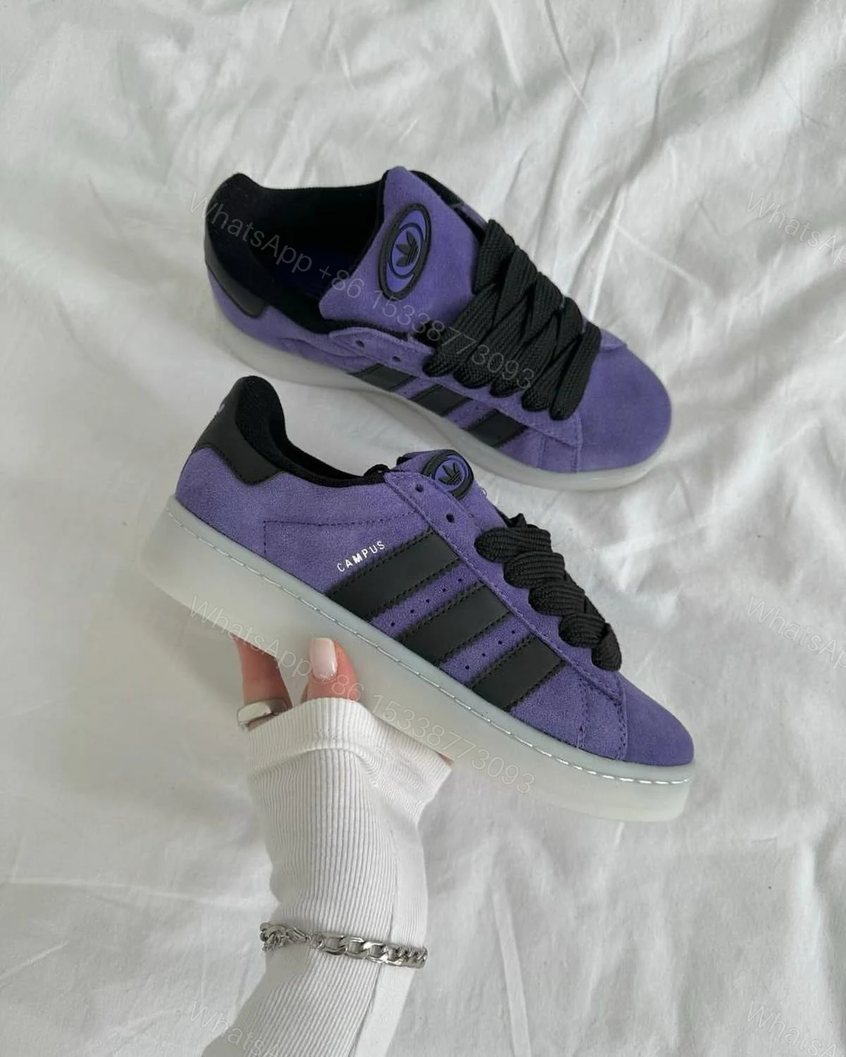 View 3 of ADIDAS ORIGINALS CAMPUS PURPLE FOR WOMAN