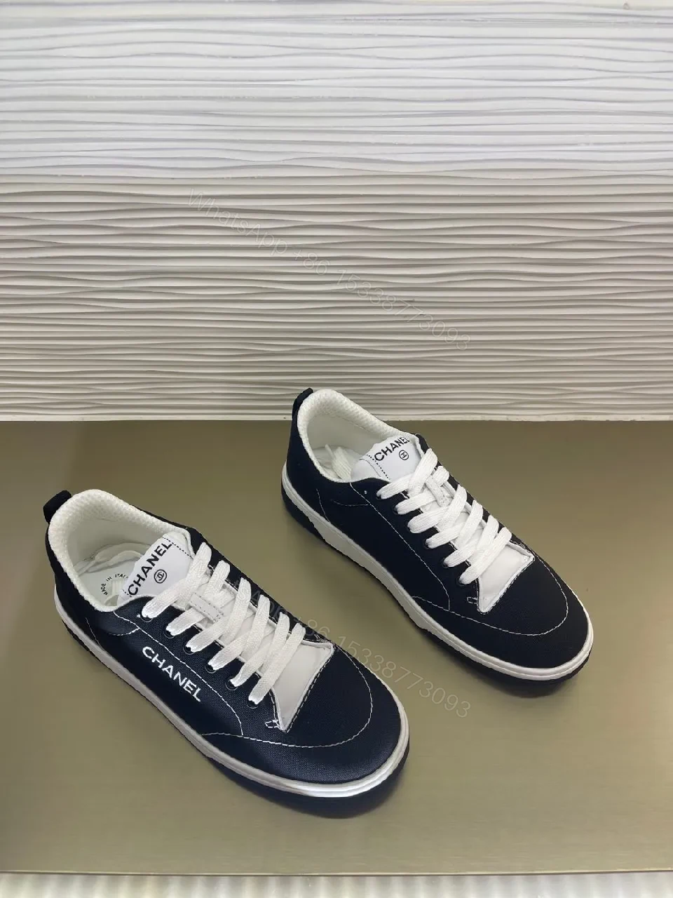 View 9 of Navy Canvas Low-Top Sneaker: Subtle Luxe, Everyday Comfort