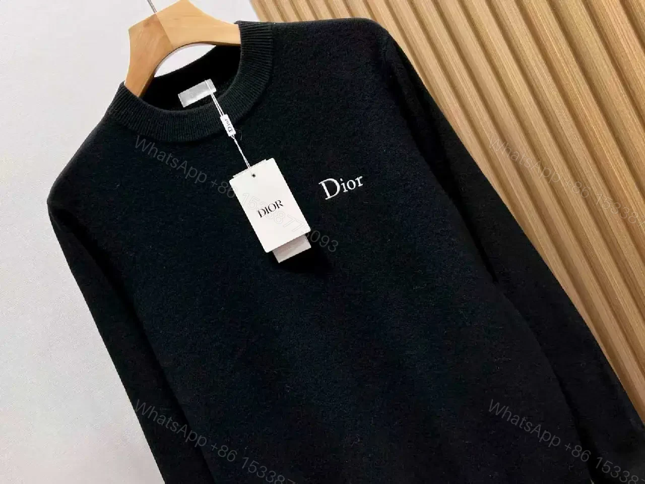 View 10 of Black Wool-Blend Knit, Subtle Logo, Premium Everydaywear