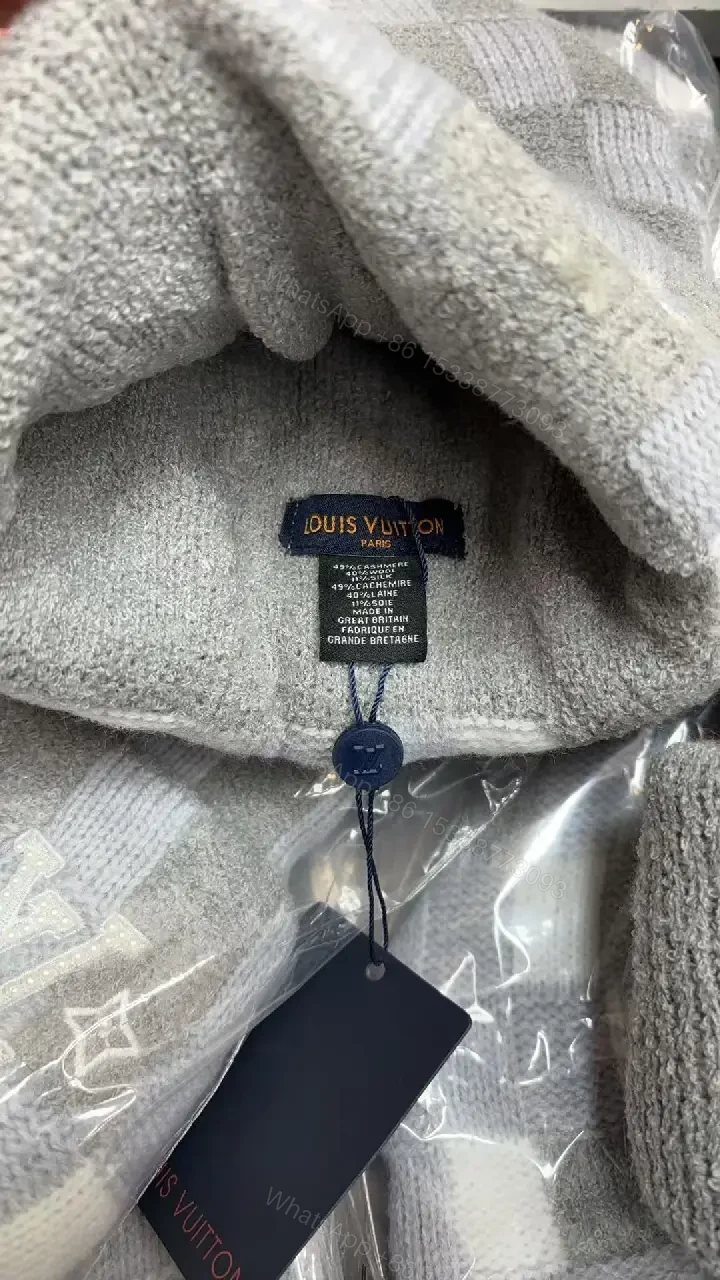 View 10 of Chic Patch Beanie with Monogram Detail, Textured Knit, Cozy Warmth