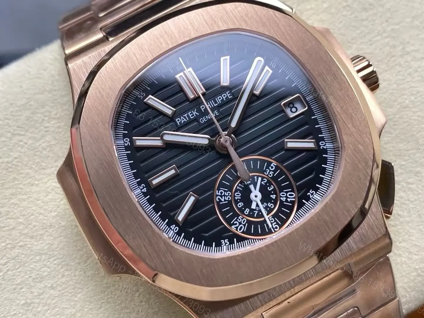 View 3 of Replica Patek Philippe 5980 – Nautilus Rose Gold