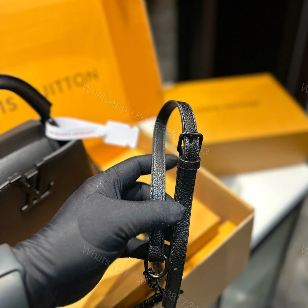View 6 of Louis Vuitton Capucines East West Mini Optic Black 19Cm M23955