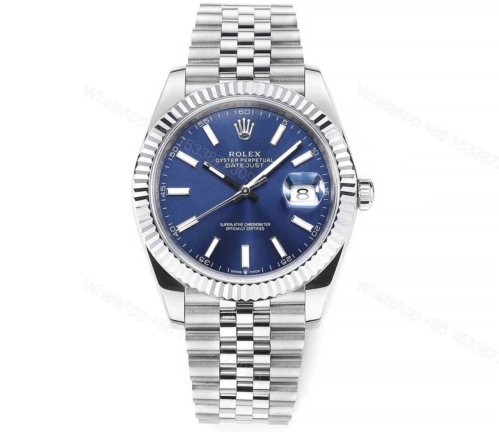 3A Factory Clean Factory DDF Silver Blue Datejust Classic Watch — view 1