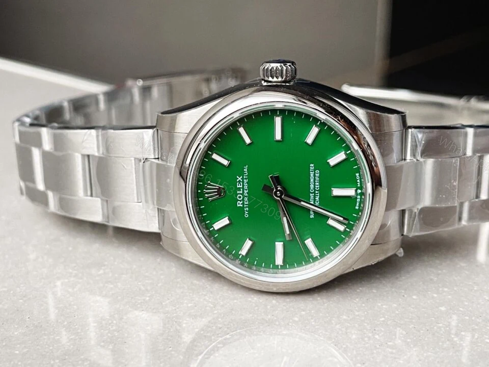 View 4 of EWF Factory 1:1 Rolex Oyster Perpetual 31mm 277200 Best Edition GREEN Dial