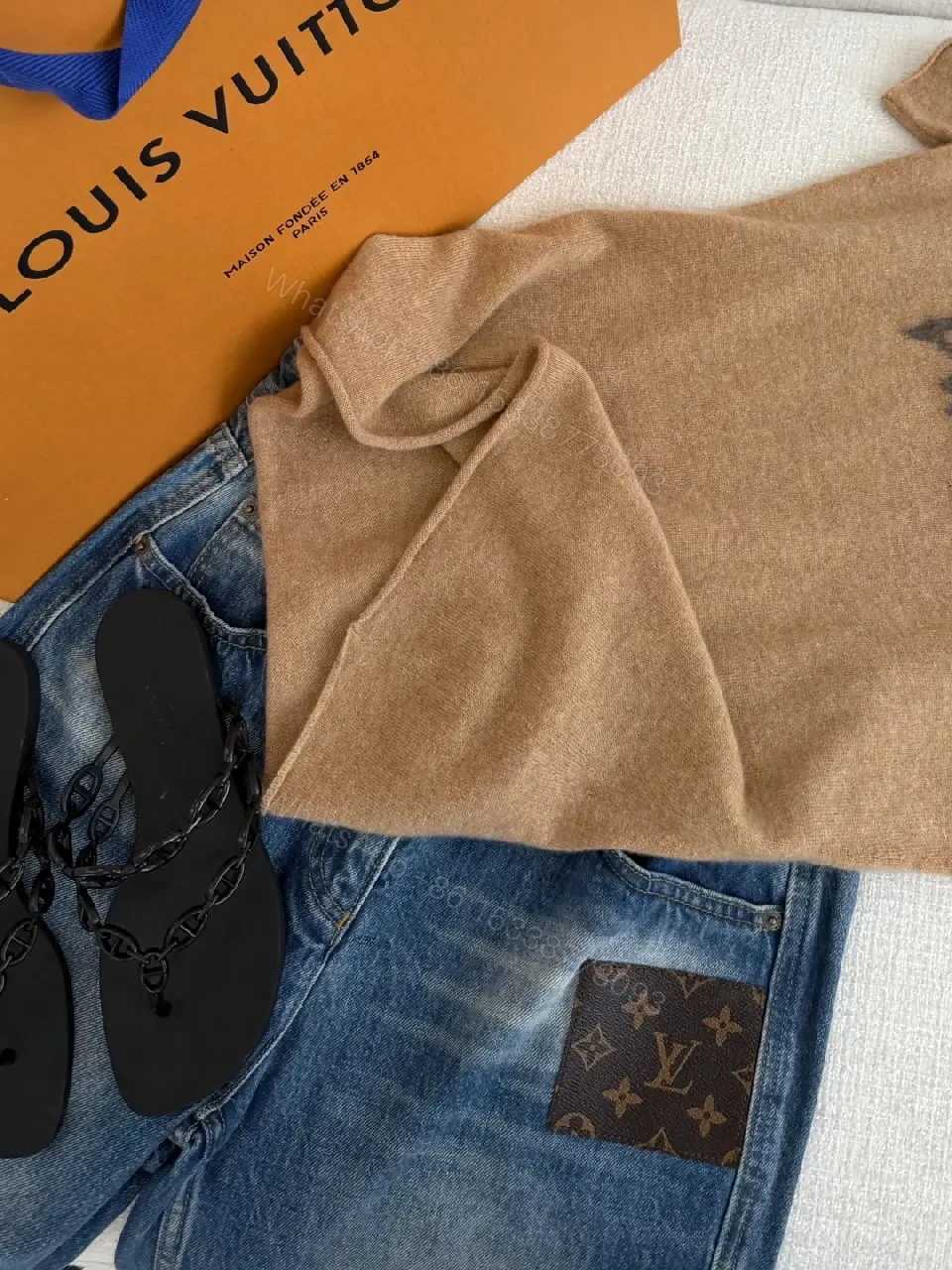 View 3 of Textured Knit Tee: Premium Casual Luxe, Blur Logo Update