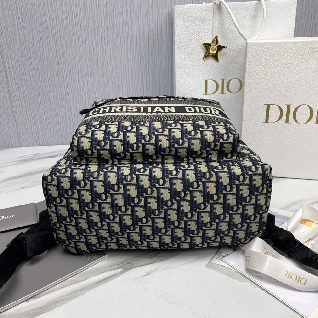 View 5 of Bold Monogram Backpack: Designer-Inspired, Water-Resistant Leatherette