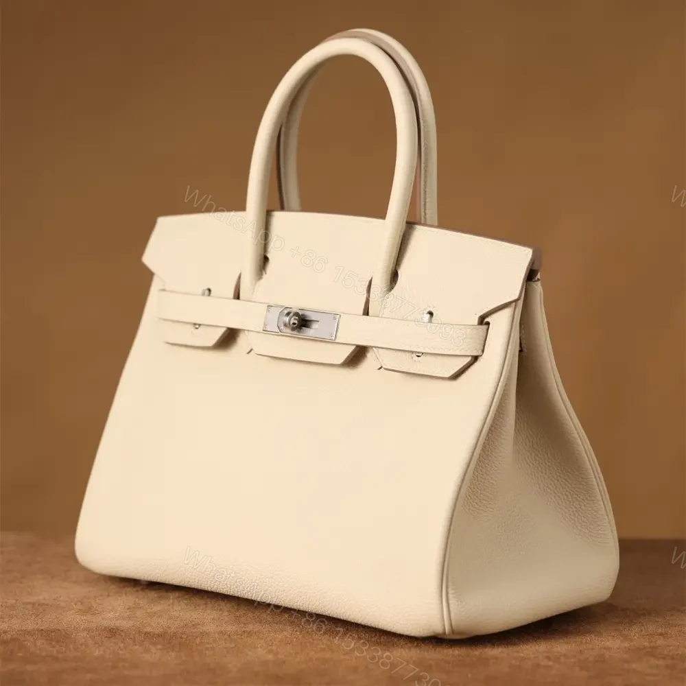 View 6 of 高仿Hermes*Birkin30奶昔白銀扣免檢版