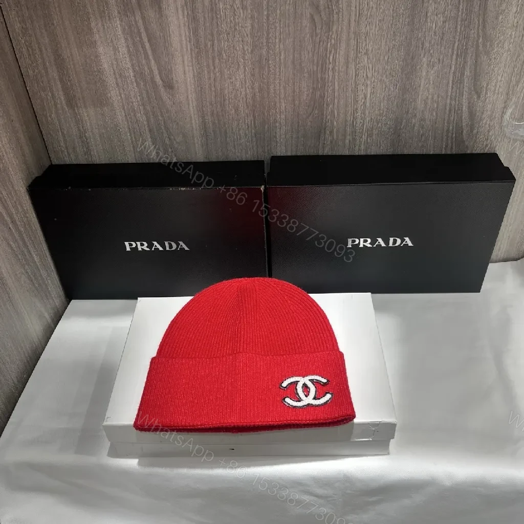 View 9 of Knit Beanie with Double-C Charm: Luxe Everyday Comfort