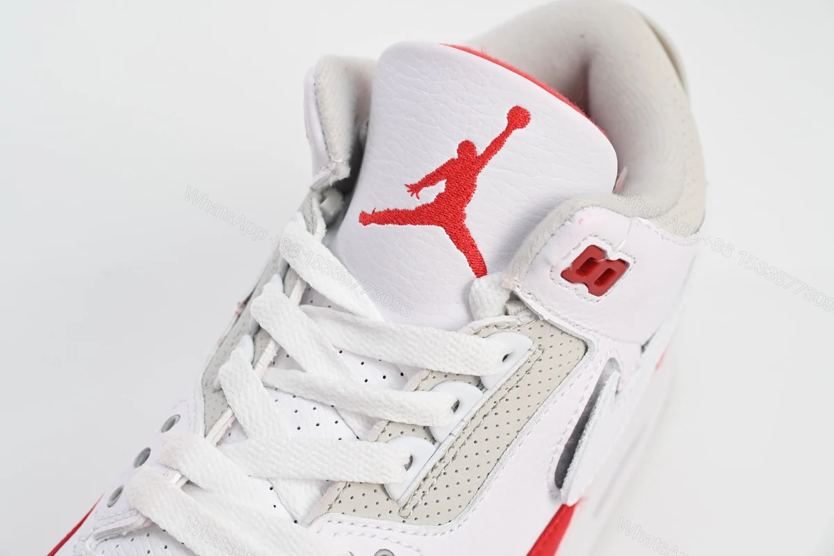 View 7 of Air Jordan 3 Retro Tinker White University Red