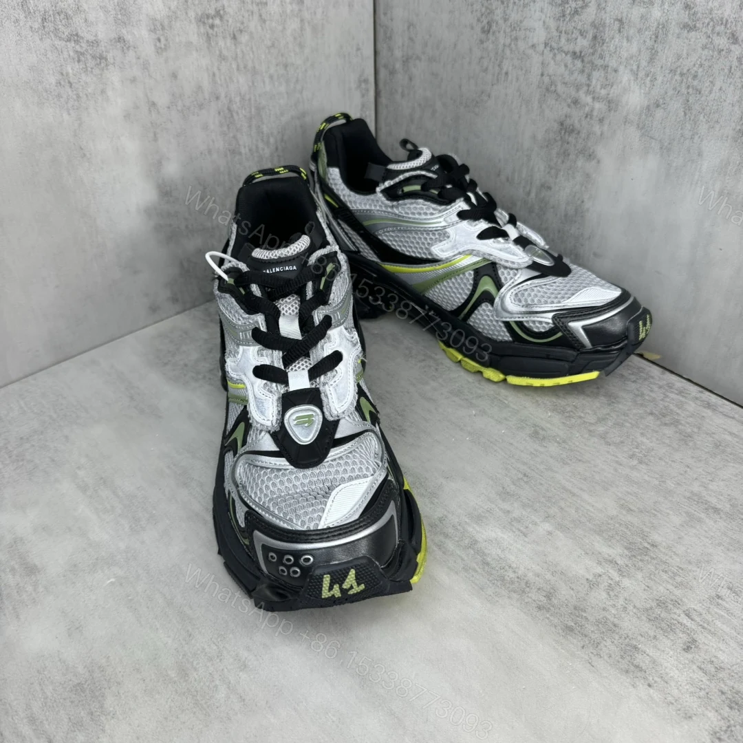 Balenciaga 一比一復刻男鞋 白黑綠潮流跑鞋 立體線條鞋型 — view 1
