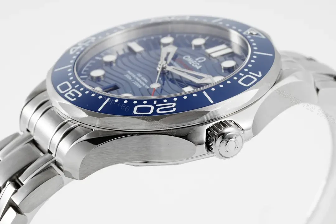 View 7 of Omega Seamaster 300M Blue Dial Ceramic Bezel Stainless Steel Watch 42MM