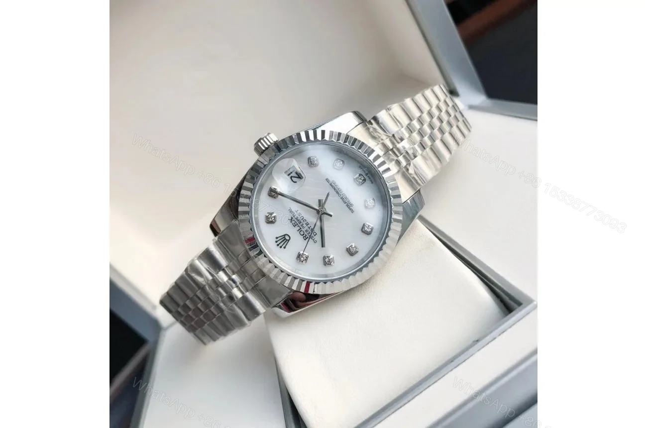 View 5 of Replica Rolex Datejust SS/SS Jub White/Dial 36/28 mm