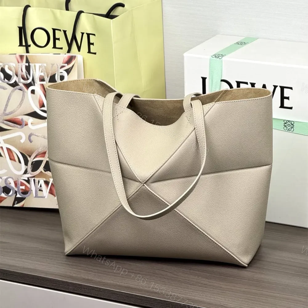 高仿Loewe*Fold系列5541幾何Tote包陶土色中號免檢版 — view 1