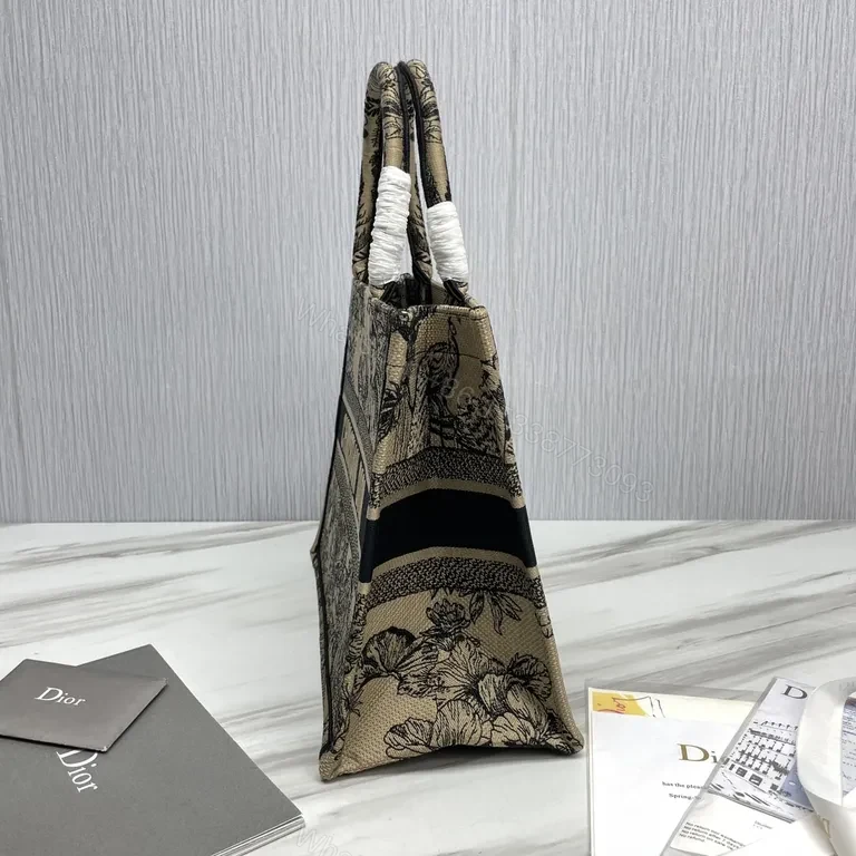 View 7 of Botanical Dior-Style Tote: Statement Pattern, Everyday Versatility