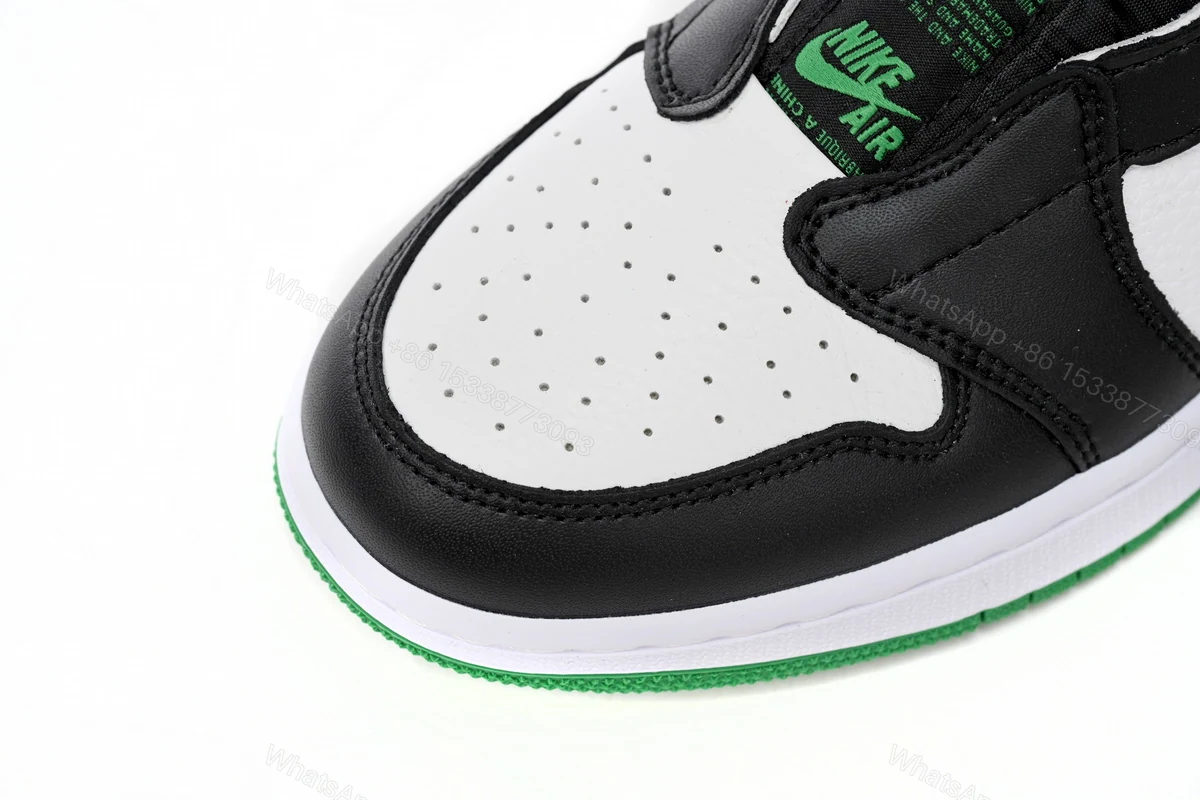 View 4 of Air Jordan 1 Low Black Green AV3918-228