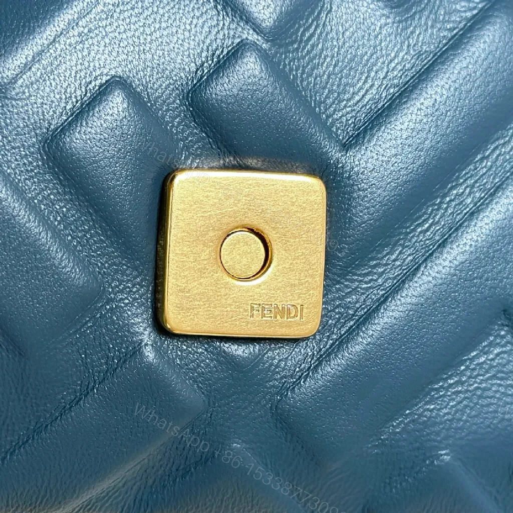 View 3 of Chic Structured Crossbody in Monogram Texture Gold Hardware