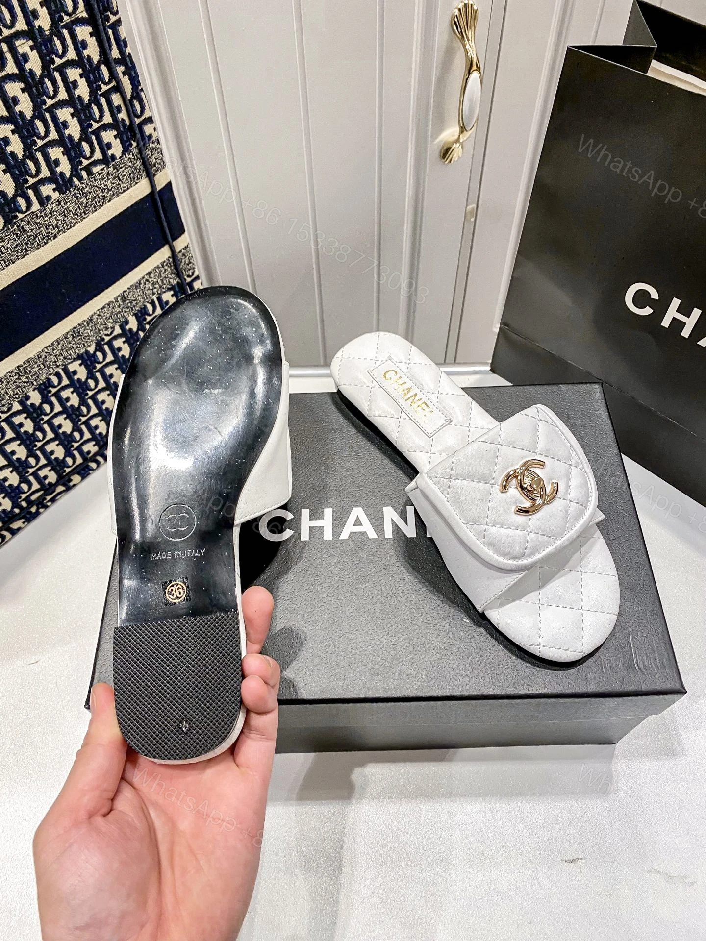 View 6 of Chanel White Slipper