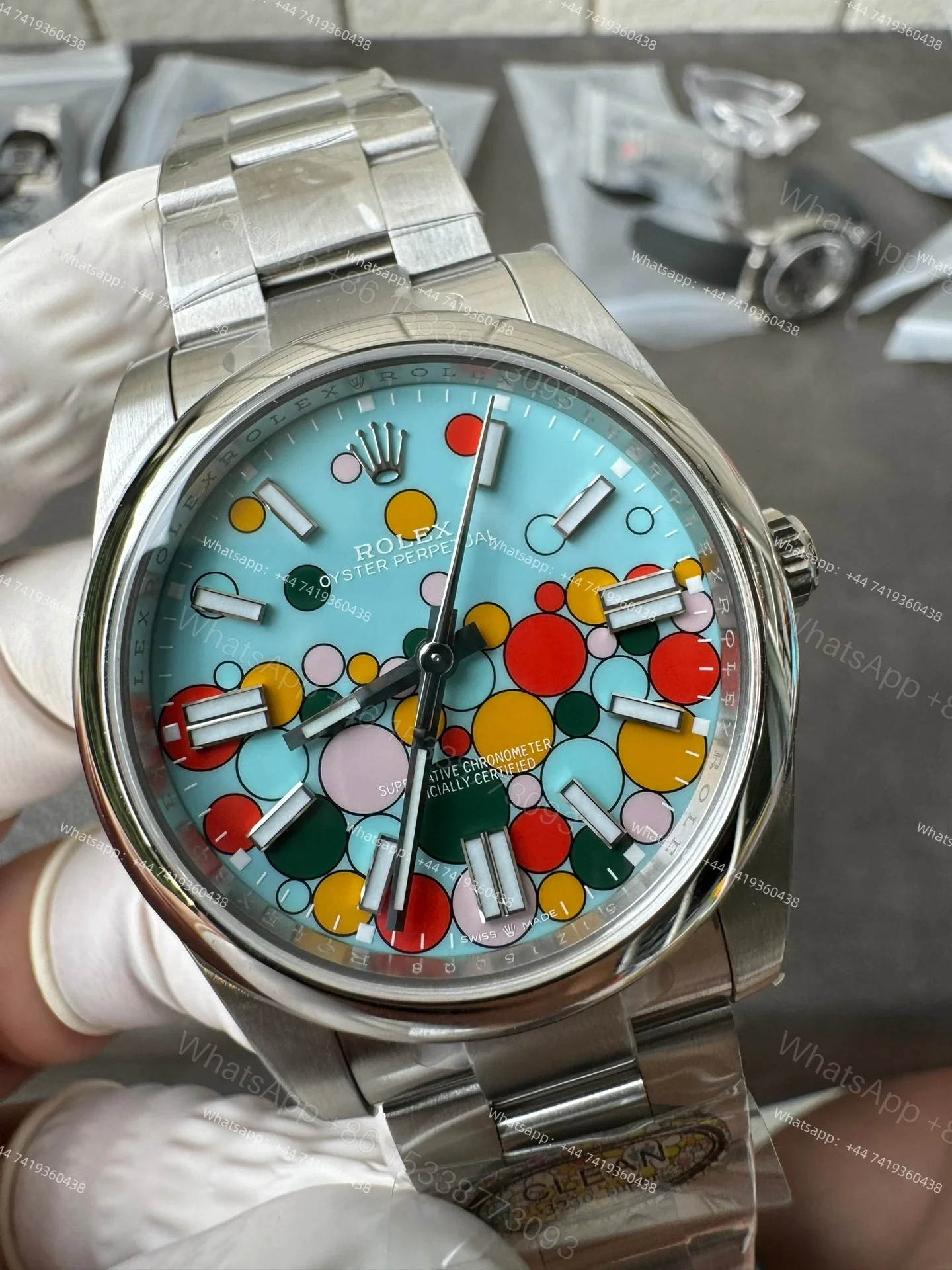 View 5 of Rolex Super Clone Oyster Perpetual M124300-0008 41mm Celebration Dial 3230 Movement