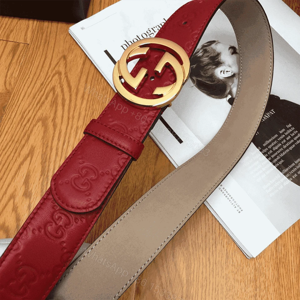 View 3 of GUCCI INTERLOCKING G-BUCKLE LEATHER BELT – B3