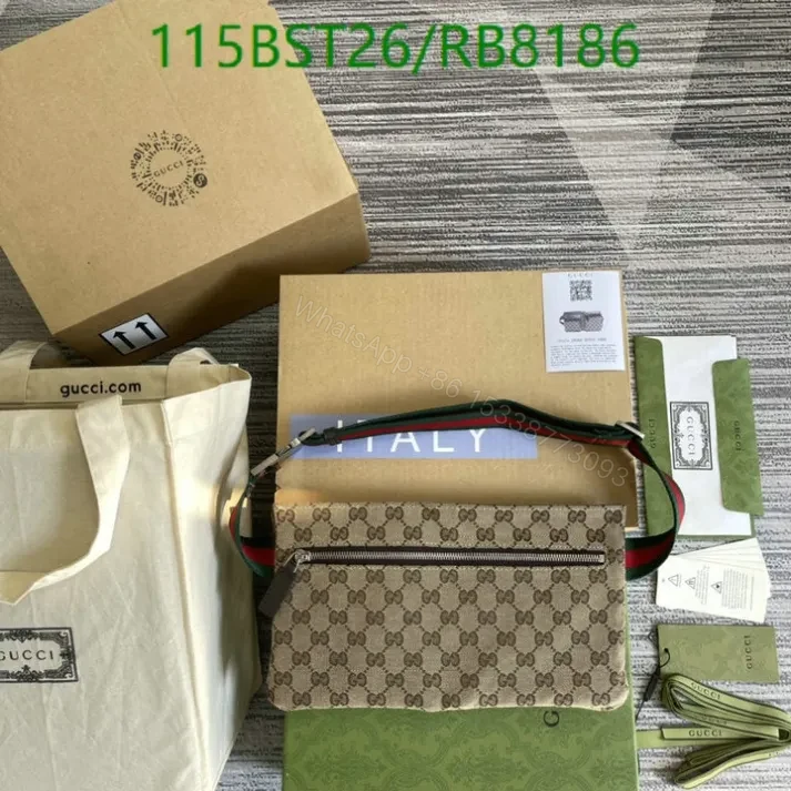 View 6 of Gucci Canvas Belt Bag Unisex RB5574