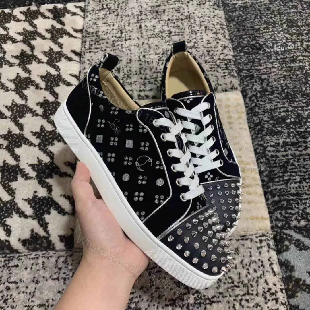 View 8 of CHRISTIAN LOUBOUTIN LOUIS JUNIOR SPIKES ORLATO MEN’S FLAT – CL67