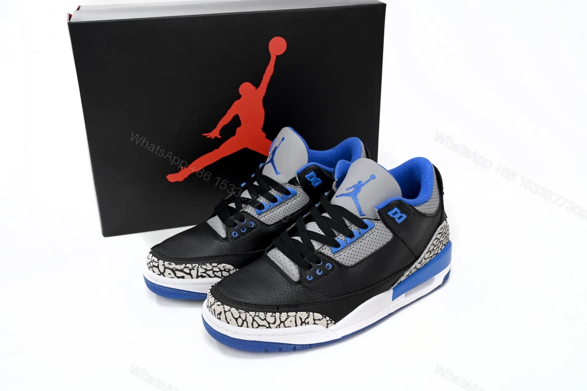 View 3 of Air Jordan 3 Sport Blue 136064-007