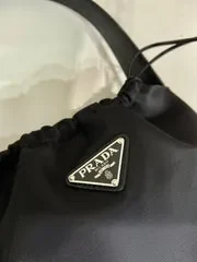 View 4 of SMALL DRAWSTRING BAG 23 IN BLACK RE-NYLON
