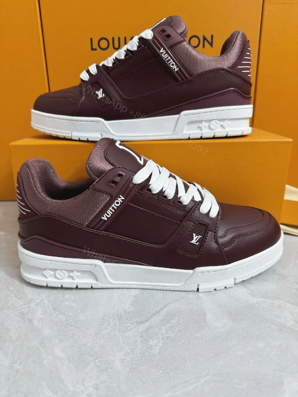 View 2 of Premium Leather Low-Top Sneakers: Bold Texture & Everyday Versatility