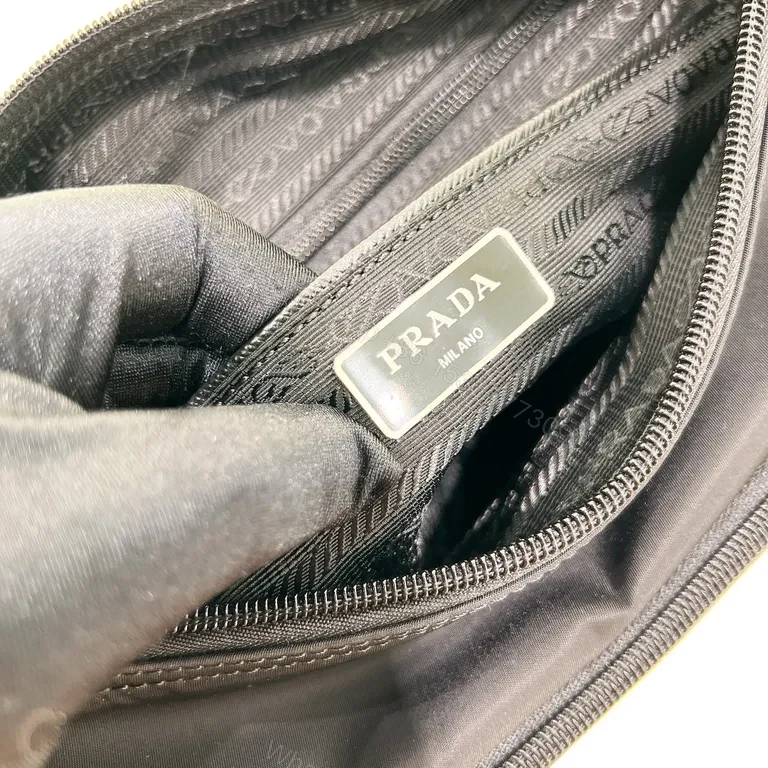 View 5 of Black Nylon Compact Messenger Bag - Prada-Inspired Luxury, Minimalist Utility