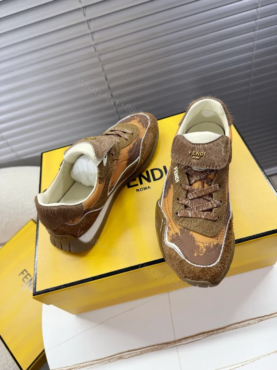View 8 of Earthy Patchwork Suede Sneakers for Everyday Luxury