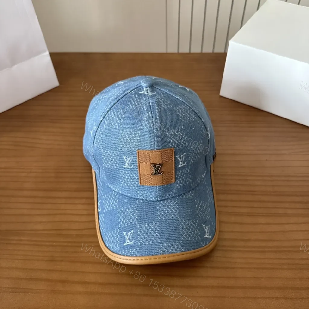 View 8 of Denim Monogram Cap: Modern Luxe, Durable, Everyday Wear